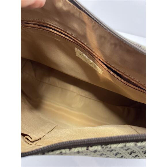 CRAZY HORSE BY LIZ CLAIBORNE SHOULDER BAG FLEUR DE LIS PATTERN EXCELLENT COND - Picture 8 of 10